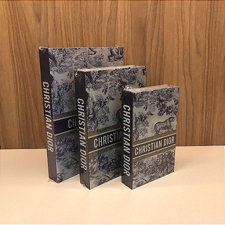 Caixa Livro Christian Dior P, M e G