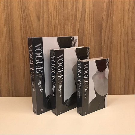 Caixa Livro Vogue Lingerie P, M e G