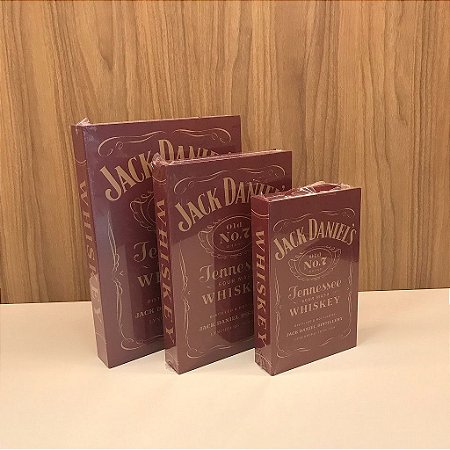 Caixa Livro Whiskey Jack Daniels P, M e G