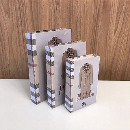Caixa Livro Trench Coat Burberry M e G