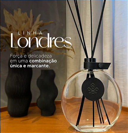 Linha Londres Difusor e Sabonete Liquido Preto 550ml
