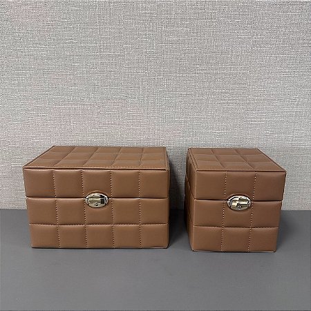 CAIXA EM MDF COM REVESTIMENTO EM PU