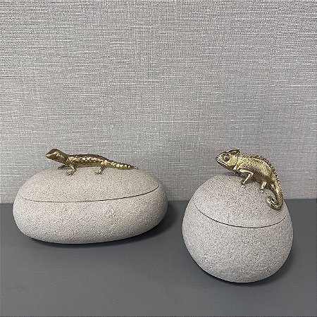 POTE DECORATIVO EM POLIRESINA