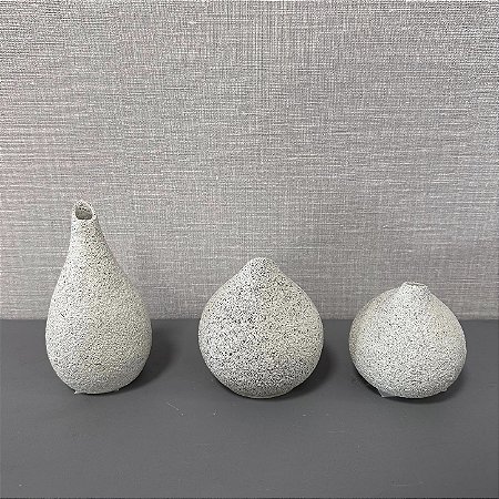 MINI VASO EM POLIRESINA G 13X8CM M 10X10CM P 8X8CM