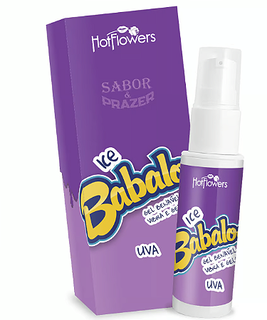 BABALOO  GEL BEIJÁVEL VIBRA E GELA ICE UVA