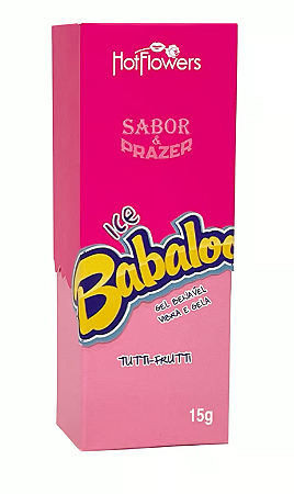 BABALOO  GEL BEIJÁVEL VIBRA E GELA ICE TUTTI FRUTI