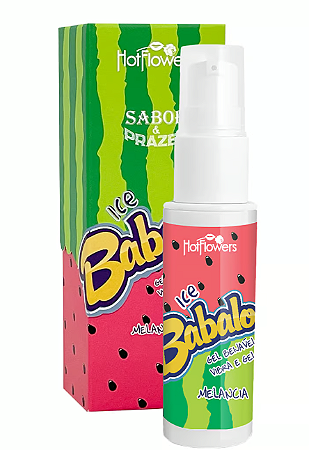 BABALOO  GEL BEIJÁVEL VIBRA E GELA ICE MELANCIA