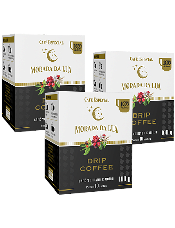 Kit Drip Coffee - 3 caixas de 10 Sachês (30 sachês) - Morada da Lua