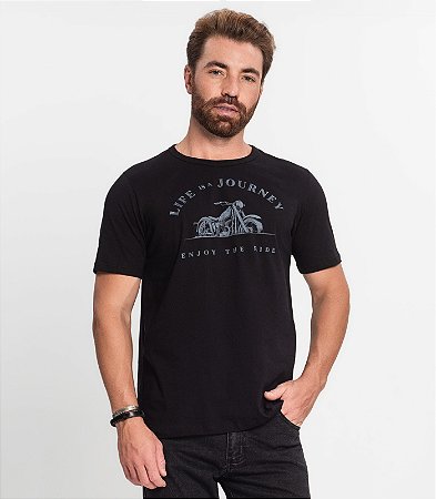 Camiseta Masculina Manga Curta  Meia Malha Algoão- Rovitex