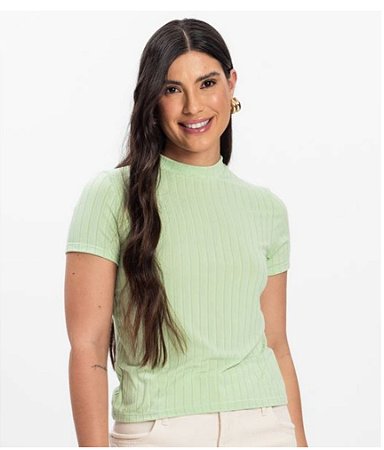 Blusa Feminina Malha Delicate Canelada -Rovitex