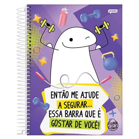 Caderno Espiral Universitário Capa Dura 192 Folhas -Flork