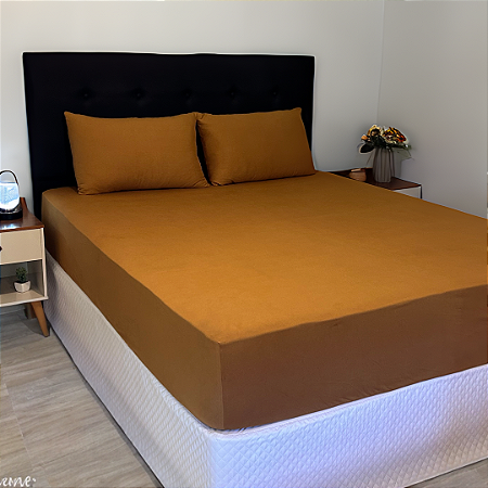 Conjunto de Lençol com fronhas Caramelo - Casal