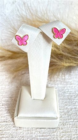 Brinco Borboleta Inspiração Rosa