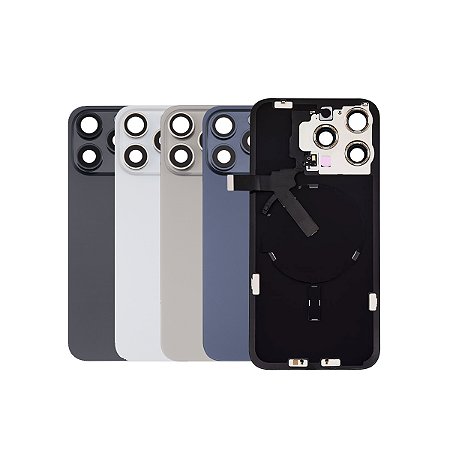 Tampa Traseira Vidro iPhone 15 Pro Max + Flex NFC