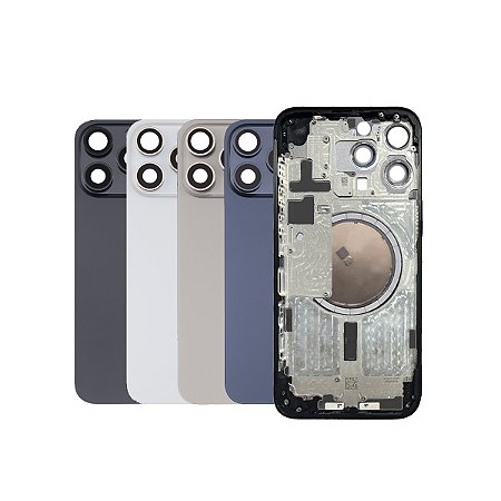 Carcaça iPhone 15 Pro 5G Completa + Botões e Adesivos