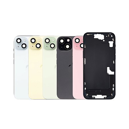 Carcaça iPhone 15 5G Completa + Botões e Adesivos