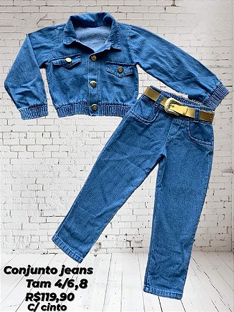 Conjunto boiadeira jeans Tam 4/6