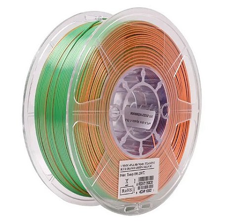 Filamento Epla Silk Mystic Azul Laranja E Verde 1kg 1.75mm Esun