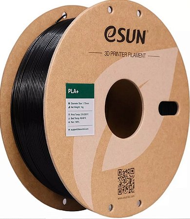 Filamento Pla Mais Preto 1KG 1.75MM Esun