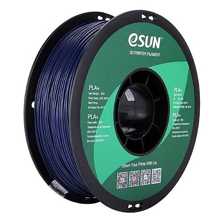 Filamento Pla Mais Azul Escuro 1kg 1.75mm Esun