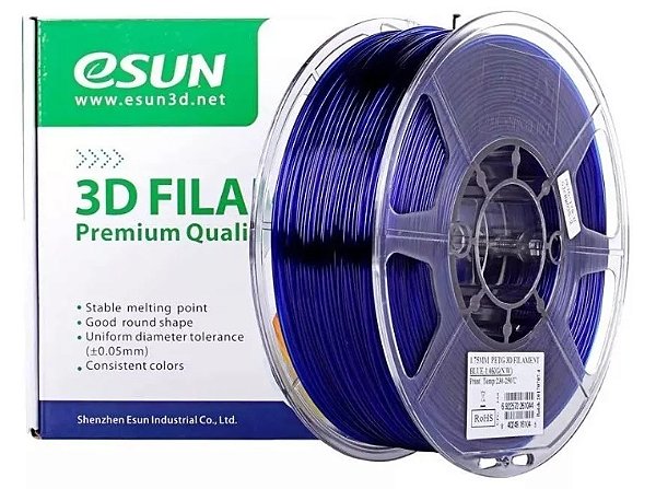 Filamento Petg Azul 1kg 1.75mm Esun
