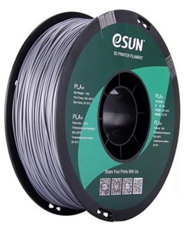 Filamento Pla Mais Cinza 1kg 1.75mm Esun