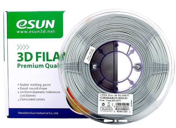 Filamento Pla Azul Luminoso 1kg 1.75mm Esun