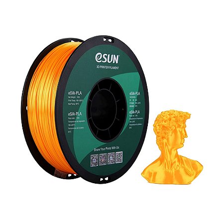 Filamento Esilk Pla Amarelo 1kg 1.75mm Esun