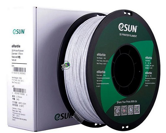 Filamento Pla Marmore Natural 1kg 1.75mm Esun
