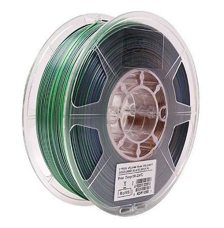 Filamento Epla Silk Mystic Ouro Verde E Preto 1kg 1.75mm Esun