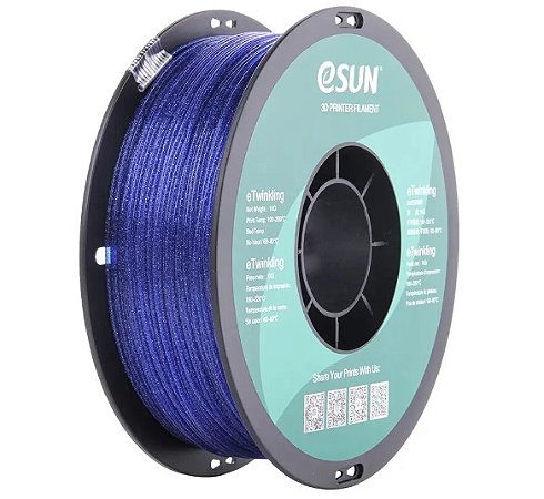 Filamento Pla Glitter Azul 1kg 1.75mm Esun