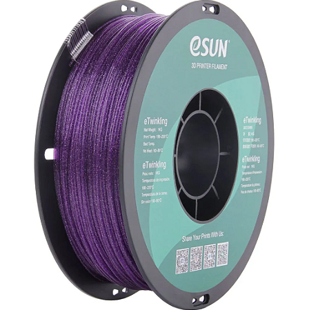 Filamento PLA Glitter Roxo 1KG 1.75MM Esun