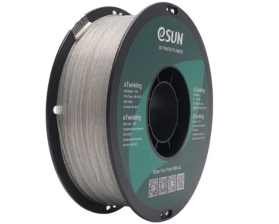 Filamento Pla Glitter Prata 1kg 1.75mm Esun