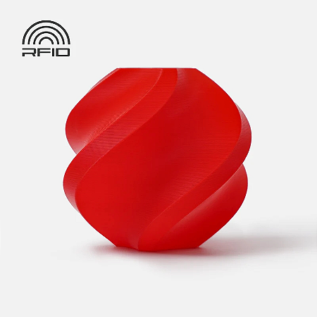 Filamento Bambu Lab PLA Vermelho C/ Carretel Reutilizável 1KG 1.75MM