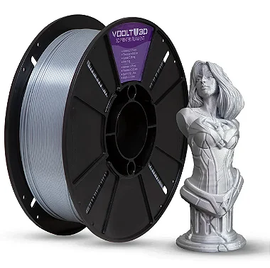 Filamento Voolt PLA Alumínio V-Silk 1kg