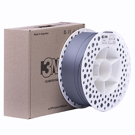 Filamento PLA+ Matte 3NMax 1.75mm 1Kg Cinza Claro
