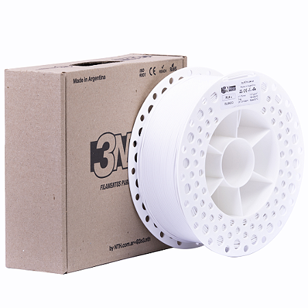 Filamento PLA+ Matte 3NMax 1.75mm 1Kg Branco