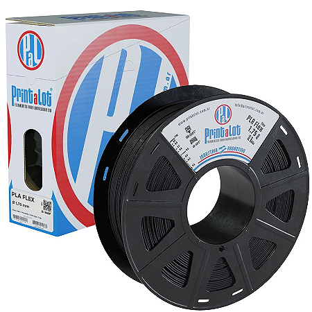 Filamento PLA FLEX Preto 1Kg 1,75mm Printalot