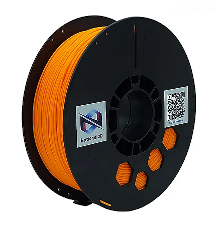 Filamento National Pla Max High Speed Laranja Neon 1kg 1,75mm