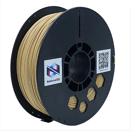 Filamento National PLA Max High Speed Bege Areia 1kg 1,75mm