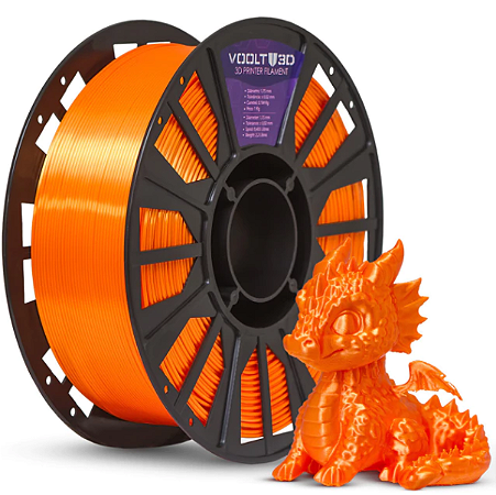 Filamento Voolt PLA Laranja V-Silk - 1kg