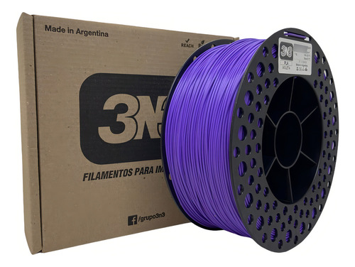Filamento Pla 3n3 1,75 Mm 1 Kg Macrotec Cor Violeta