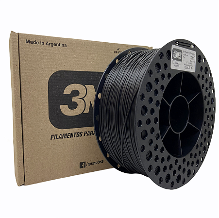 Filamento PLA 3N3 1.75mm 1KG Preto