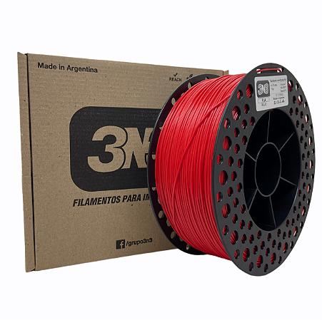 Filamento PLA 3N3 1.75mm 1KG Vermelho