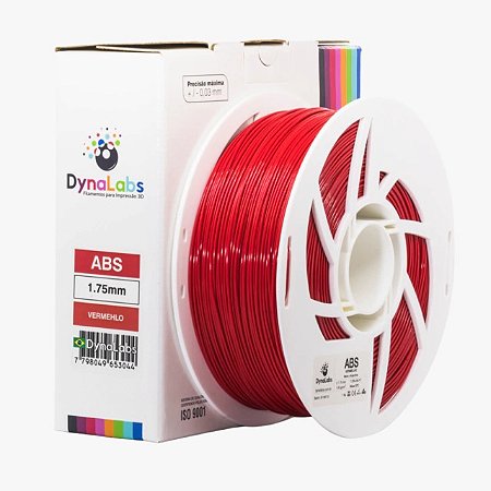 Filamento ABS DynaLabs 1.75mm 1Kg Vermelho
