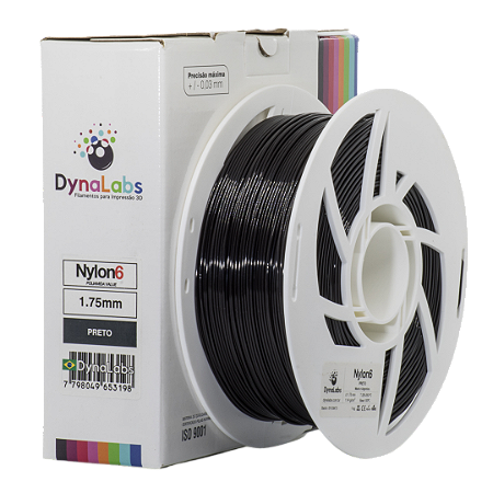 Filamento Nylon6 DynaLabs 1.75mm 1Kg Preto