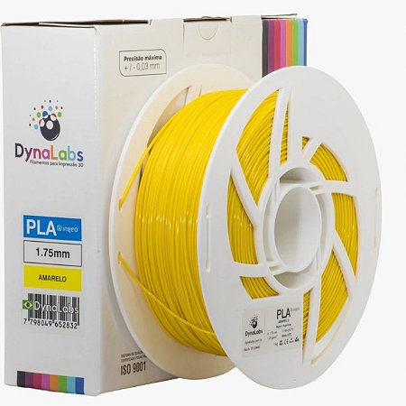 Filamento PLA DynaLabs 1.75mm 1Kg Amarelo