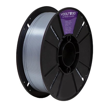 Filamento Voolt PLA Alumínio V-Silk 1kg