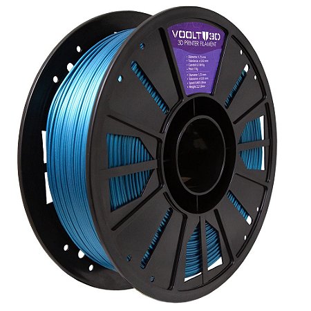Filamento Voolt PLA Azul Metalizado V-Silk 1kg