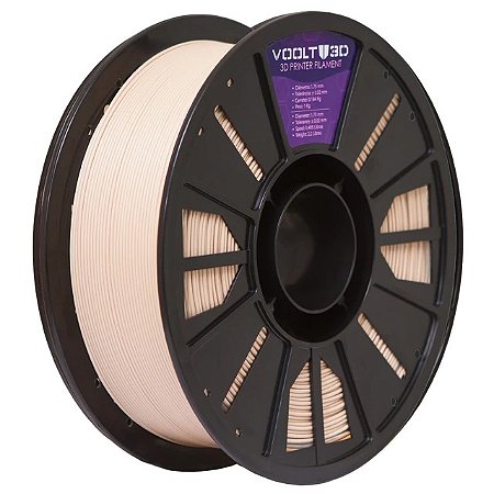 Filamento Voolt Pla Bege Caucasiano Velvet 1kg